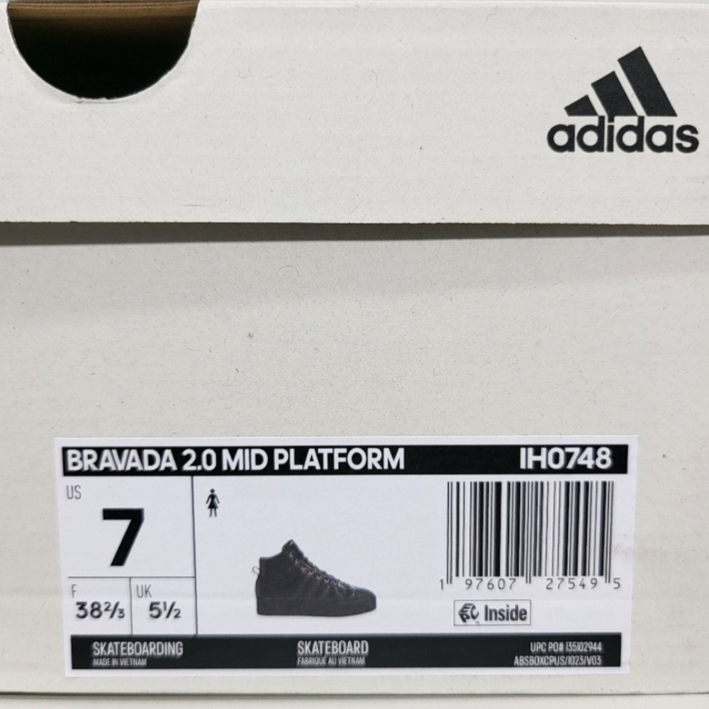 New adidas Bravada 2.0 Platform Women's Mid Shoes Size 7 - Picture 8 of 8